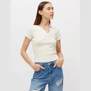 Urban Outfitters BDG Faith Henley Top Size XS